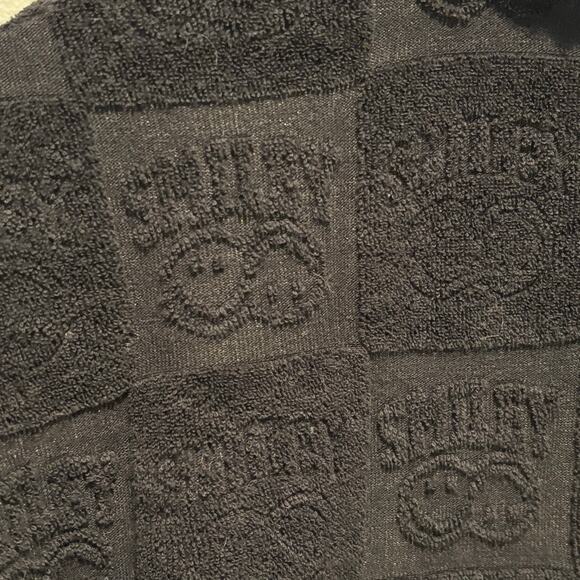 Smiley x H & M Black Terrycloth Short Sleeve Polo Shirt - size XL - Picture 6 of 6